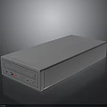Gray External Optical Drive Electronic Device With Front Panel Buttons And Indicator Light