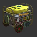 Firman Portable Generator With Wheels And Yellow Body For Outdoor Power Supply