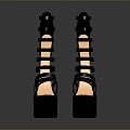 Sandals Sandals Peep Toe Shoes Platform Shoes Roman Sandals High Heel Sandals Wedge Sandals 3d model