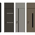 Modern Hinged Doors With Various Colors And Sleek Design Features 3d model
