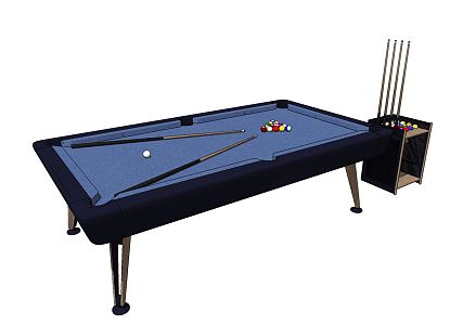 Modern billiard table billiard cue 3d model