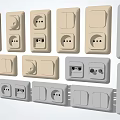 Modern socket switch socket 3d model