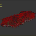 Traditional Hotel Building With Wooden Exterior Sloped Dark Roof Multiple Chimneys And Classic Design