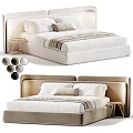 Modern Luxury Upholstered Double Bed With Multiple Color Options For Cozy Stylish Bedroom Home Decor