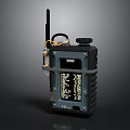 Rugged Handheld Communication Device With Antenna Digital Display And Control Buttons