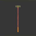 Professional Blue Head Hammer With Brown Wooden Handle And Yellow Bottom