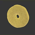 Natural Stone Wood Circular Decorative Piece With Central Hole And Textured Surface Design
