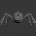 Mechanical Spider Robot With Metallic Structure Spherical Body And Multiple Mechanical Legs 3d model