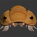 Orange Segmented Body Shiny Carapace Red Antennae Decorative Household Toy Model