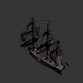 pirate ship pirate sailboat 3d model