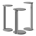 Modern Side Tables With Metal Frame And Round Top In Different Heights 3d model