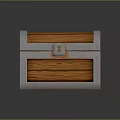 Wooden Storage Chest With Metal Trim And Locking Clasp For Home Storage Use
