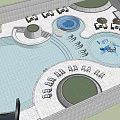 Spacious Modern Swimming Pool Area With Outdoor Seating Umbrellas And Lounge Chairs