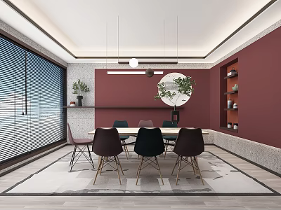 Modern Negotiation Room Meeting Room 3d model