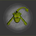 Cute Green 3D Cartoon Dragon Character With Yellow Wings And Big Eyes