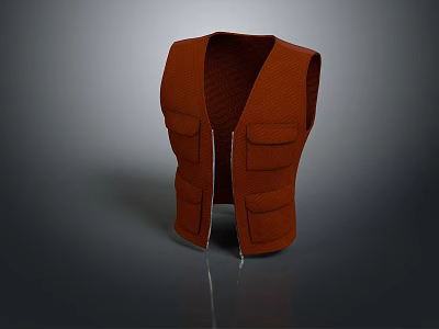 Vest waistcoat cotton waistcoat down waistcoat down jacket thick waistcoat winter coat cotton coat 3d model