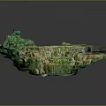 Scenic Green Mountain Landscape With Cascading Waterfalls Lush Vegetation And Clear Water