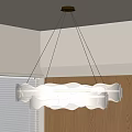 Modern Stylish Pendant Light Fixture Hanging In Wooden Panel Interior With Window Blinds