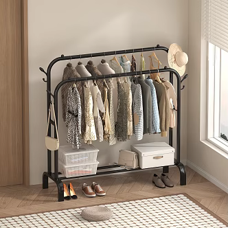modern hanger clothes 3d model