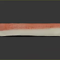 Fresh Delicious Crab Stick With Red And White Striped Design And Smooth Texture