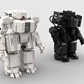 LEGO Toys Building Blocks Fighting Robot Gundam Mech Warrior Transformers Pacific Rim 3d model