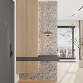 Entrance Decorative Cabinet Shoe Cabinet Partition Cabinet Chandelier 3d model