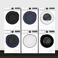 Modern Washing Machines With Various Color Options For Home Laundry Appliance Use