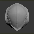 Medieval Knight Metallic Helmet With Riveted Design Protective Headgear Vintage Clothing Accessory