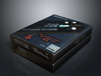 Sony Electronic Device With Digital Display Buttons Indicator And Technical Labels 3d model