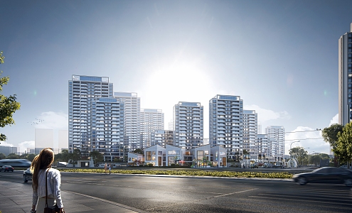 Modern kindergarten building Qingdao a real estate kindergarten 3d model