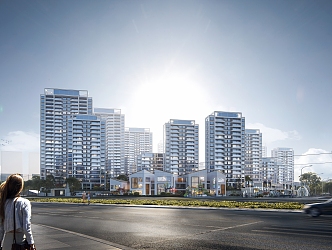 Modern kindergarten building Qingdao a real estate kindergarten 3d model