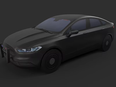 Black Modern Sedan With Sleek Body Design Headlights And Four Doors 3d model