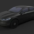 Black Modern Sedan With Sleek Body Design Headlights And Four Doors