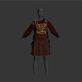 Model Female Model Costume Ethnic Costume 3d model