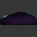 SCUF Gaming Computer Mouse Purple Blue Gradient Design With Red Accent And Blue Lighting 3d model