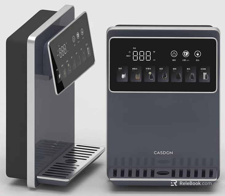 CASDON Modern Kitchen Appliances With Digital Display And Control Panel 3d model