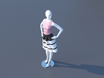 Modern Model Clothing Model 3d model