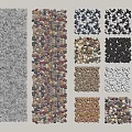 Stone and Wood Material Samples With Various Textures And Color Options 3d model