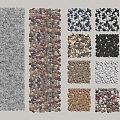 Modern Pebbles Small Stones Pebbles Pebbles Paving Gravel 3d model