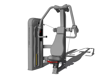 Professional Fitness Equipment For Shoulder Chest Training With Adjustable Seat And Ergonomic Design 3d model