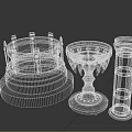 Black Metal Mechanical Components With Grid Base Spiral Design And Various Shapes