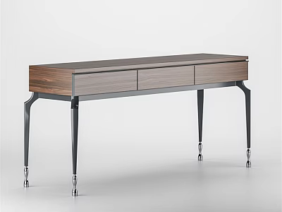 Modern Wooden Console Cabinet With Sleek Design And Metal Legs For Entryway Decor 3d model