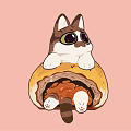 Modern game character dessert cat 3d model
