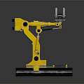 Yellow Industrial Mechanical Arm Equipment With Multiple Joints And Stable Base