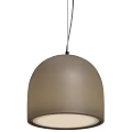Modern Beige Dome Shaped Single Hanging Pendant Light With Smooth Sleek Surface 3d model