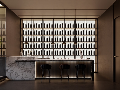 Bar wine tasting area 3d model