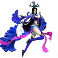Modern game character female Taoist game character 3d model