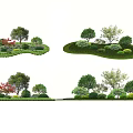 Ground Cover Landscape Design With Various Trees Shrubs And Green Lawn Layouts