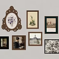 Diverse Framed Art Collection With Various Themes And Styles On White Wall