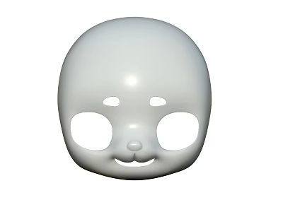 Q Japanese Beast Head Skull Mask 3d model